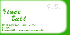 vince dull business card